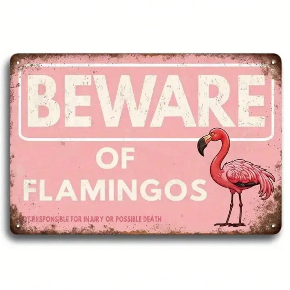 

Vintage Flamingo Metal Sign Retro Wall Art Home Garden Decor Tin Plaque 20x30 разноцветный