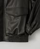 ANOTHER OFFICE Lambskin Stand-Collar Blouson (Black)