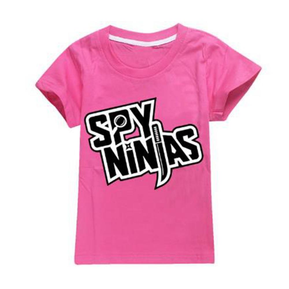 

SPY NINJA Summer Cotton Tshirts Kids Cosplay Top Short Sleeve T-shirt Girls Clothes for Boys Tee Costumes Kawaii Christmas Shirt 160