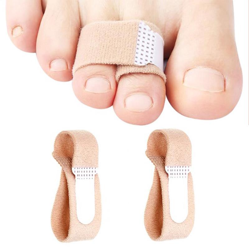 2Pcs Toe Finger Straightener Bend Toe Valgus Corrector Bandage Toe Separator Splint Wraps Foot Stretcher Care Tool