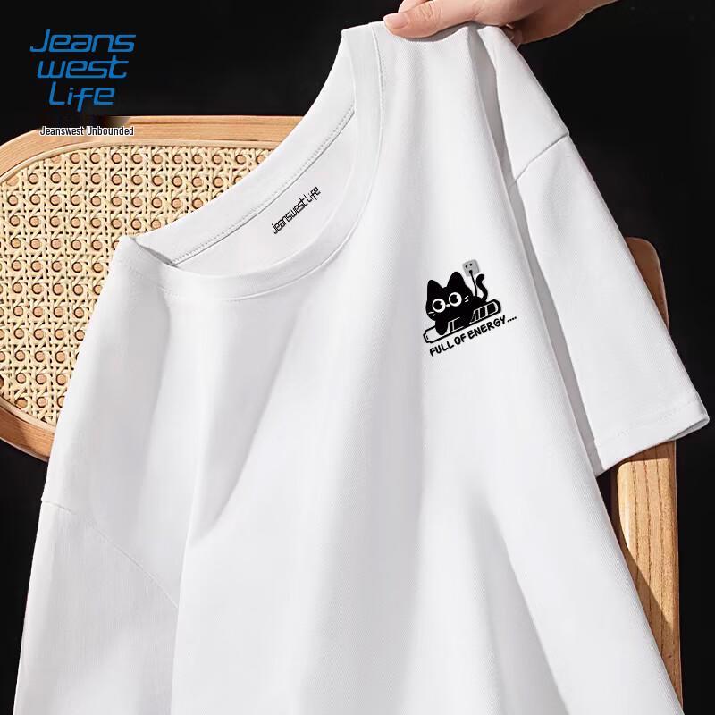 JEANSWEST LIFE Men s Cotton Short Sleeve Cartoon Print T-Shirt 2XL