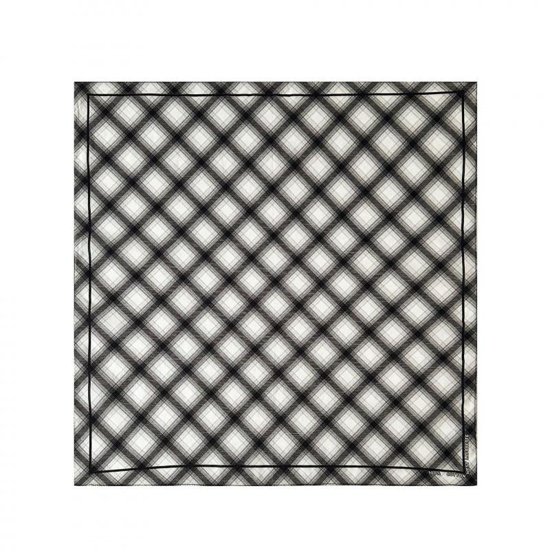 Small Fresh Literary Silk Scarf Square Scarf Plaid Headscarf 55 Cotton Square Scarf Versatile Clothing Binding Bag Decorative Scarf Scarf Scarf