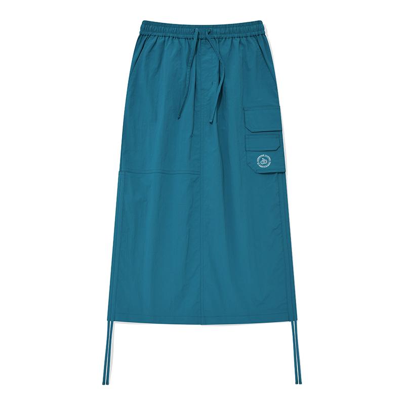 KIRSH Doodle Cherry Cargo Woven Skirt [Turquoise]