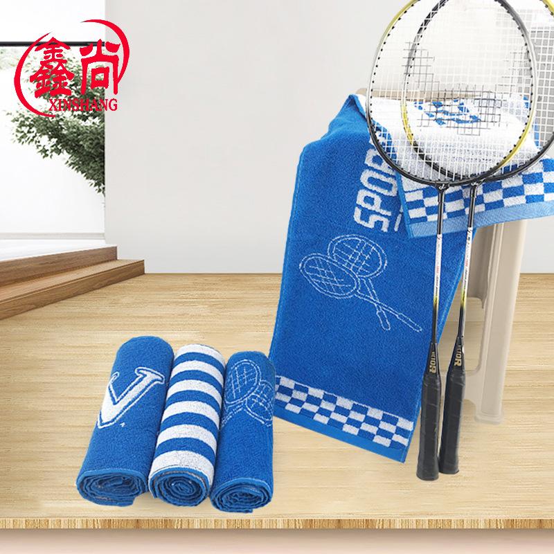 Towel pure cotton yarn-dyed towel absorbent fitness marathon sports towel