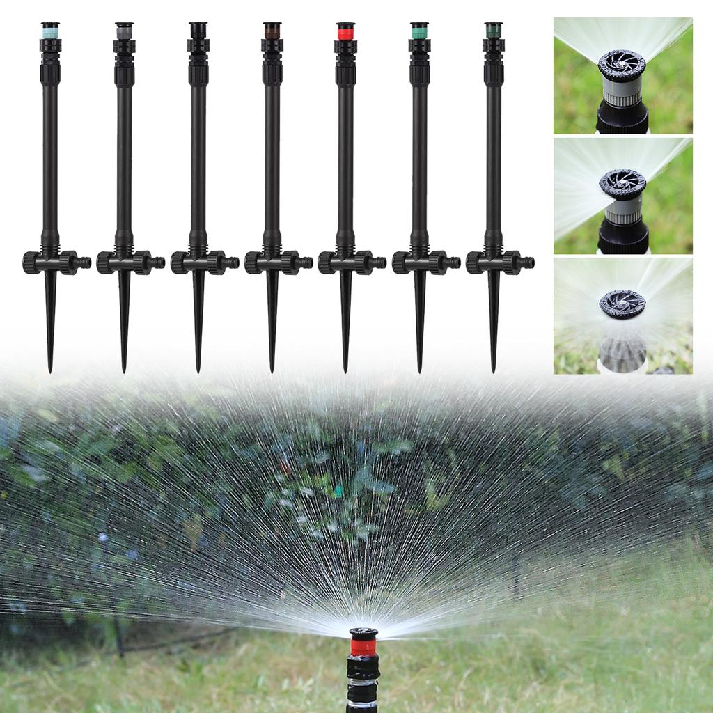 Garden Pop-up Watering Sprinkler 0~360 Degree Adjustable Scattering Nozzle 1/2" Thread Bracket Farm Lawn Crops Irrigation Tools