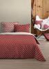 Housse de couette + taies - Esprit chalet - 100% coton - 220x240 cm - Rouge