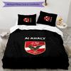 3pcs Al Ahly FC Design Cover Set - HD Printed Bedding with 1 Cover and 2 Pillowcases - Perfect for Home and Dorm Decor