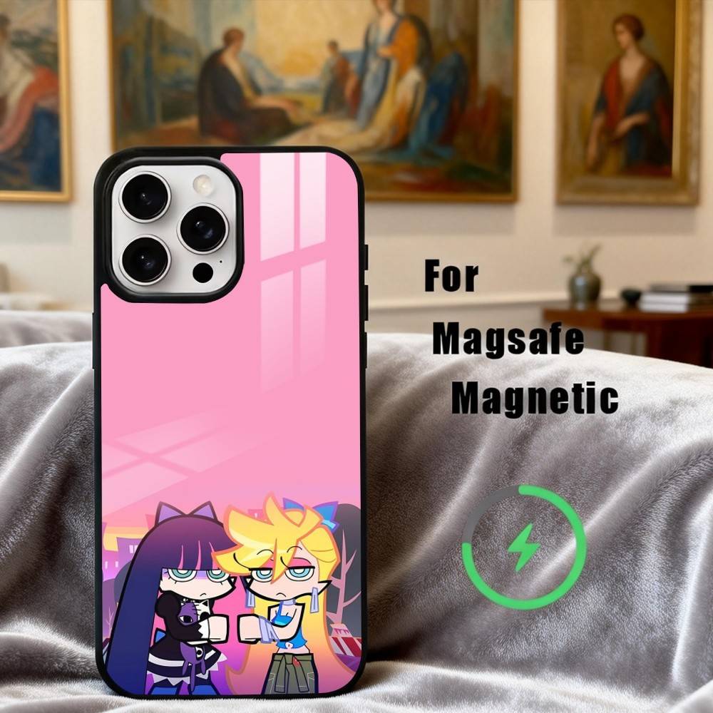 N-New Panty & Stocking with G-Garterbelt Phone Case For iPhone17,16,15,14,13,12,11 Plus,For Magnetic Wireless Charge Cover
