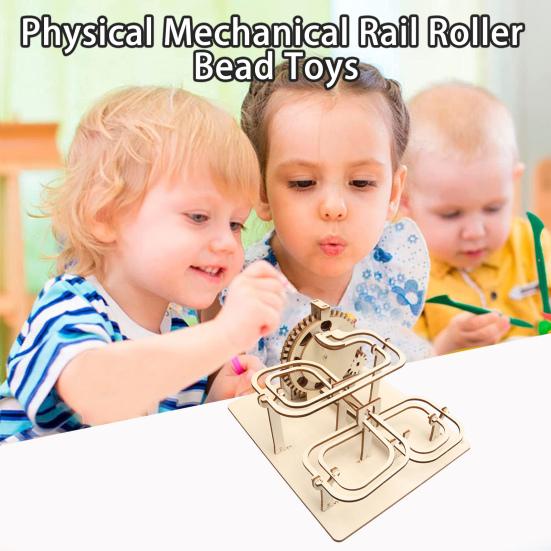 

1 комплект обучающих демонстрационных игрушек, трехмерное логическое мышление, новинка, содействие обучению, сделай сам, механические рельсовые роликовые головоломки из бисера, детские игрушки