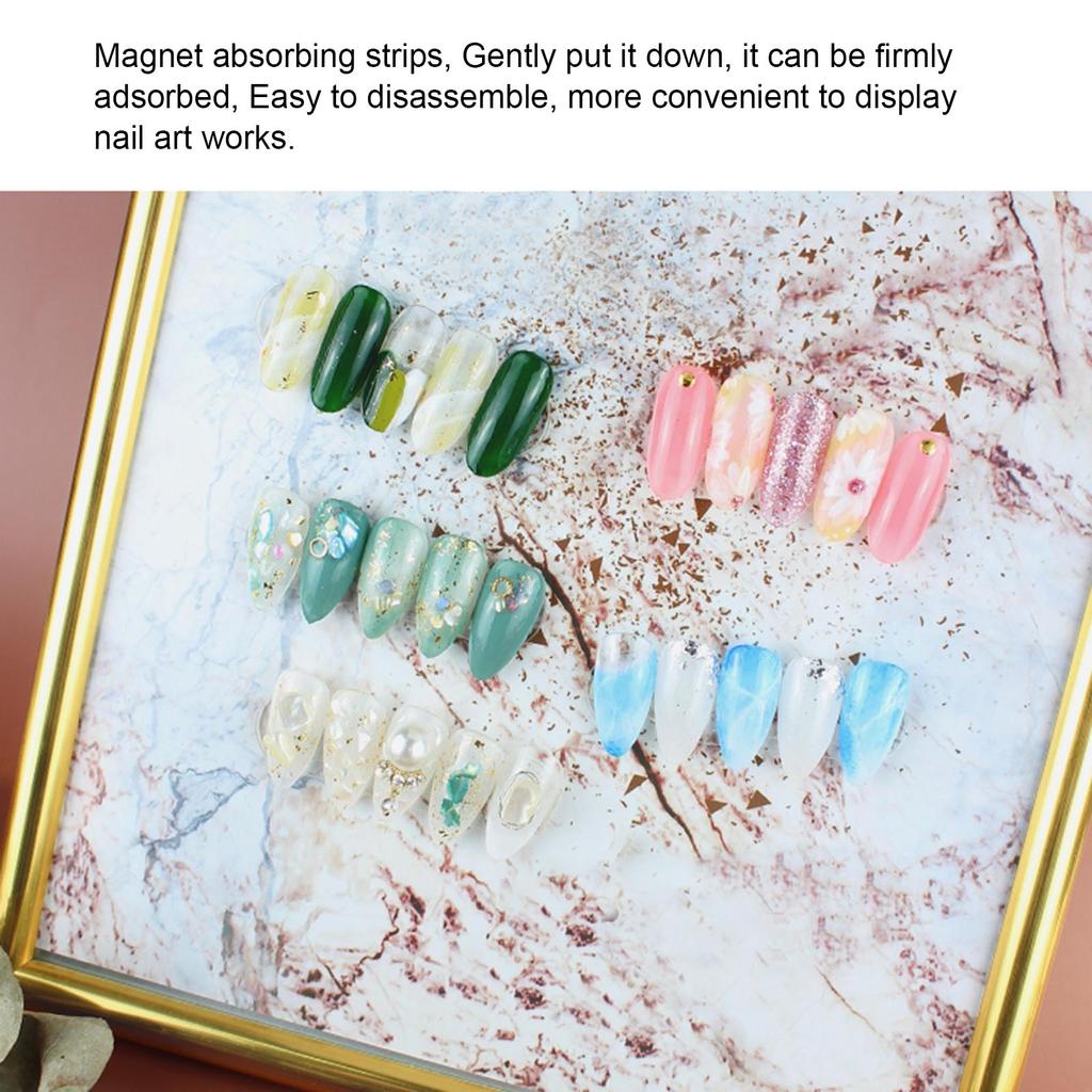 10 stücke Künstliche Nagel Tipps Display-ständer Nail art Magnetische Praxis Klar Acryl Nagel Spitze Halter Streifen