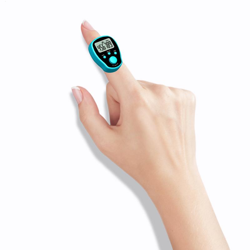 1PCS Mini Electronic Finger Counter Hand Tally Clicker Counter Ring Digital Counters Knitting Row Counter Stroke Contador