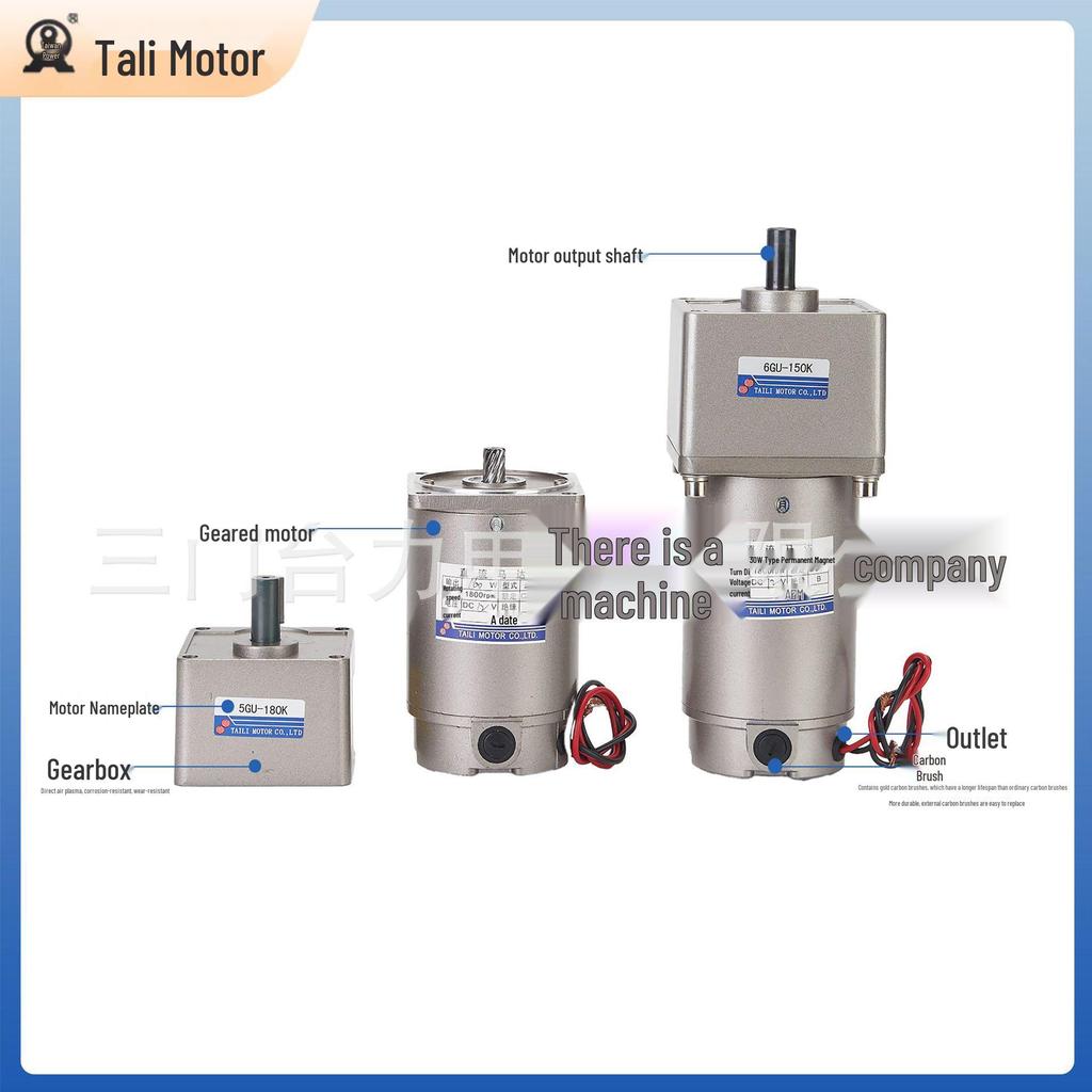 Mikro-Gleichstrom-Getriebemotor mit hohem Drehmoment und einstellbarer Drehzahl (12V/24V/220V) mit Vorwärts/Rückwärts