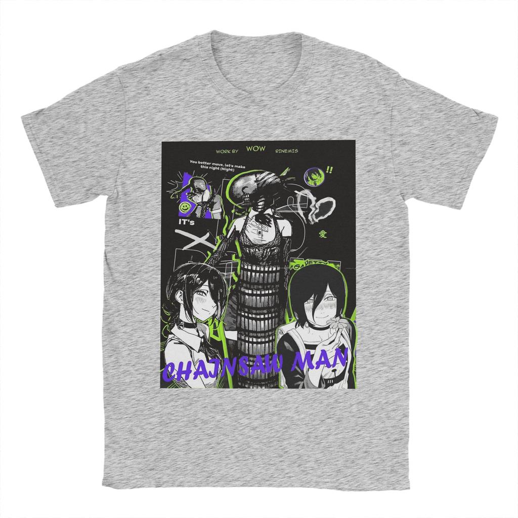 Reze Chainsaw Man Anime T-Shirt Strand Tolle T-Shirts Baumwolle Harajuku T-Shirt Für Mann Kurzarm Lässige Oberteile