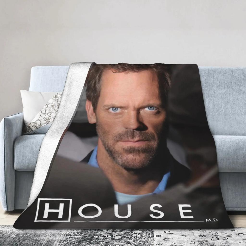 Doctor House Drama Soft Blanket Child Plush Bedding Throws Street Trend Couch Chair Flannel Bedspread Sofa Bed Cover