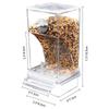 Bird Feeders Automatic Parrot Feeder Drinker Acrylic Seed Food Container Cage Accessories For Small And Medium Parakeets