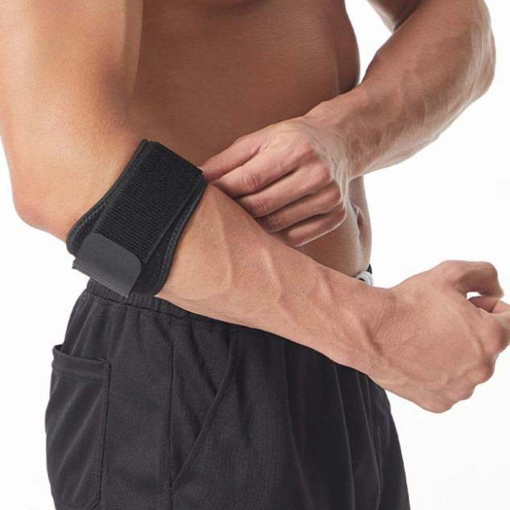 Atmungsaktive Stütze Verstellbare Ellenbogenbandage Kompressions-Ellenbogenpolster Tennisellenbogen-Band Badminton