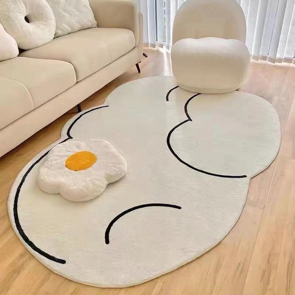 Living Room Carpet Irregular Rug Home Decoration Modern Bedroom Lounge Large Area Rugs Soft Thickened Fluffy Plush Floor Mat
