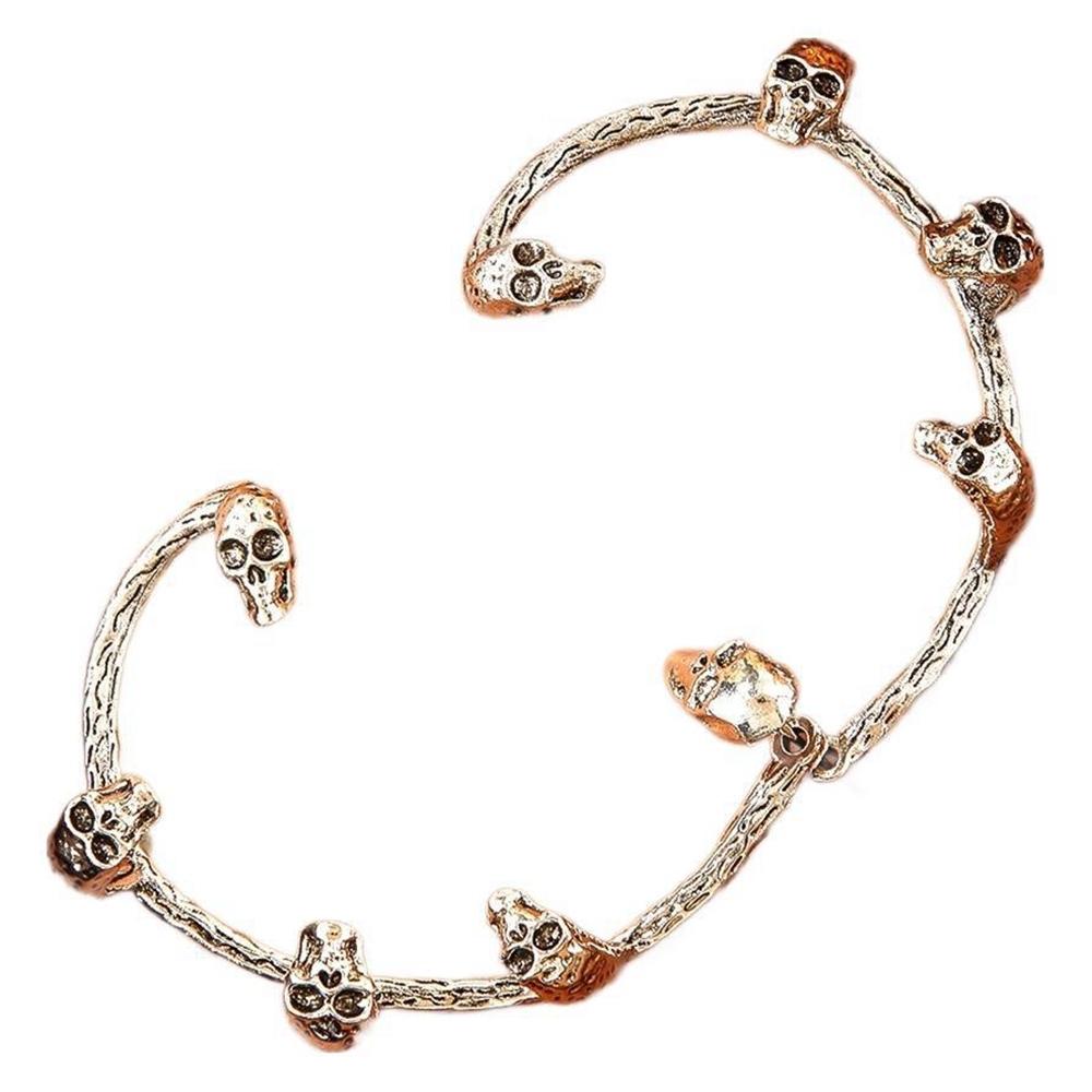 Creative New Design Gothic Punk Vintage Alloy Ghost Skull Earrings 2024 Trend Ear Cuff Earrings For Women Party Accessories