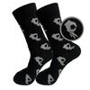 Unisex Winter Knitted Mid-Calf Long Crew Socks Funny Printed Hip-Hop Trendy Cotton Hosiery Skateboard Streetwear