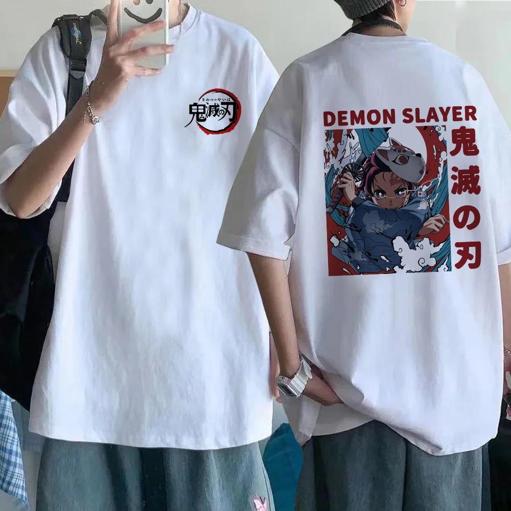 2024 Demon Slayer T Shirt Men Kimetsu No Yaiba Kawaii Anime  Cartoon Blade of Loose Comfortable Short Sleeves Tshirt Graphic