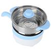 24V 2L Car Electric Cooking Pot Stainless Steel Non Stick Multifunction Cooker with Steamer(Sky
