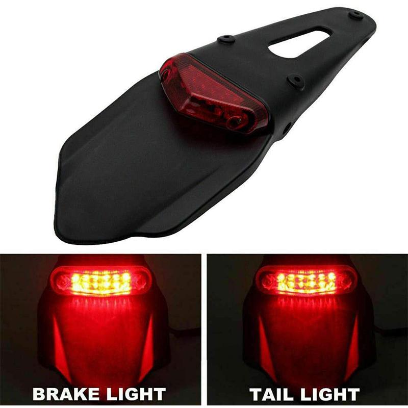 Motorcycle LED Tail Light Rear Fender Stop Brake Warning Lamp Universal Off-road Motorcycles Scooter Taillight 12V Moto Parts