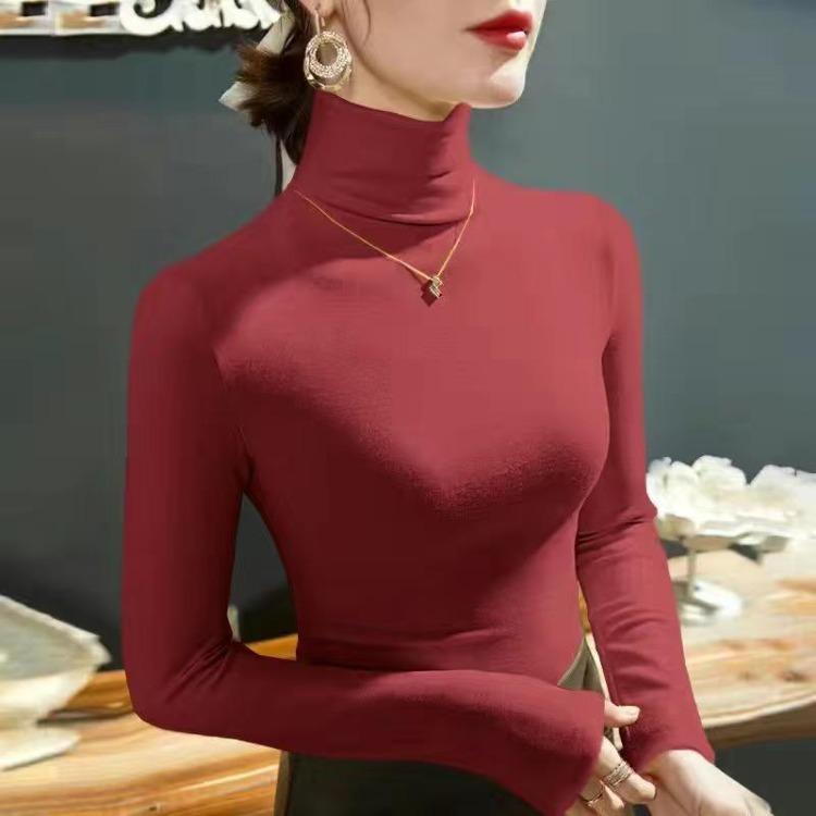 Warmer Winter Rollkragen Pullover Bluse Dickes Damen Unterhemd