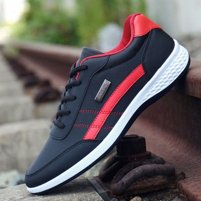 Premium Quality Men's Shoes Artificial Leather Casual Sneakers Trainers With Timeless Design