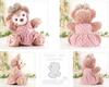 Cushu Cush Puppet-Sized Duffy and ShellieMay Plush Toy Dress-Up Costume, Pink Polka Dot Dress (Single Item) 292PT