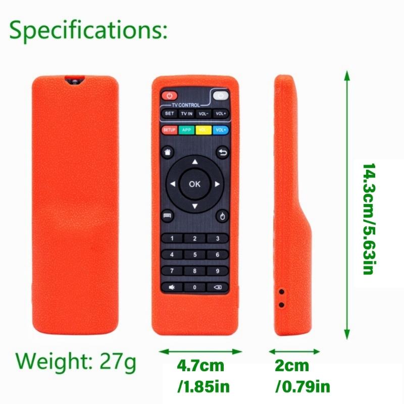 Silicone Cover for DOMYBOX DB52C7 Remote, Textured Grip Sleeve with Wrist Lanyard and Button Window for Home Use
