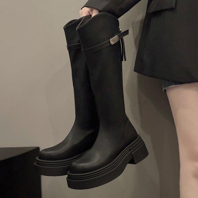 

Fashion French retro boots for women in the autumn and winter of 2025 New high-end thin boots Skinny simple women s boots 35