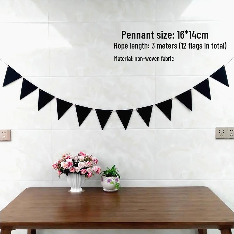 Outdoor Kindergarten Festival Flag Decoration - Non-woven Fabric Pull Flower Pennant