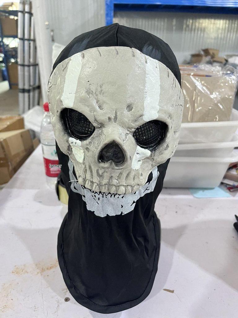 Skull Ghost Latex Mask Headgear - Call of Duty MWII Cosplay