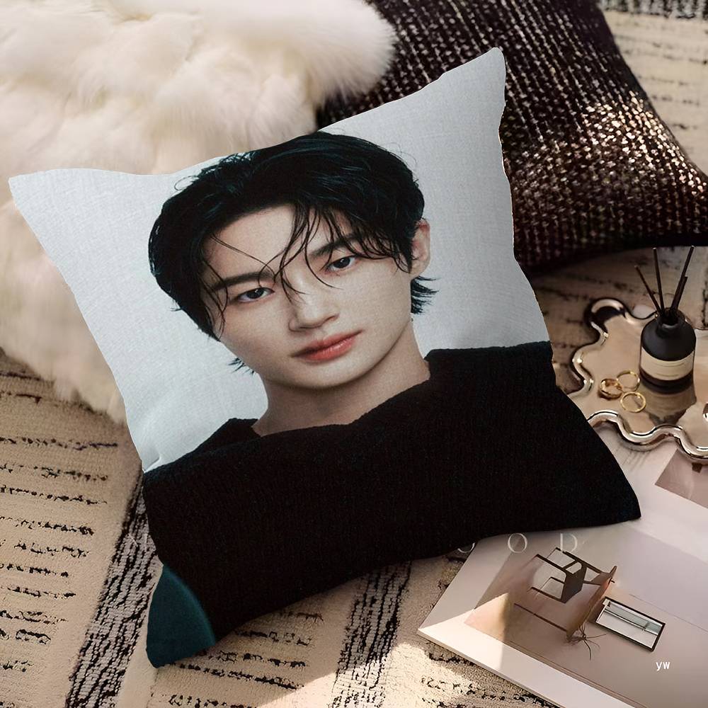 Funda de Almohada Modelo Actor Coreano B-Byeon Woo Seok Para Dormitorio Habitación Y Sala de Estar Sofá Funda de Cojín Decorativa