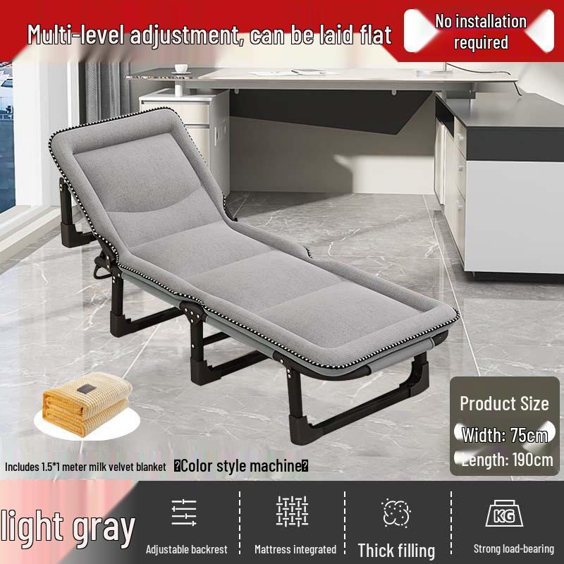 Folding Recliner Bed: Portable Nap Backrest for Single User