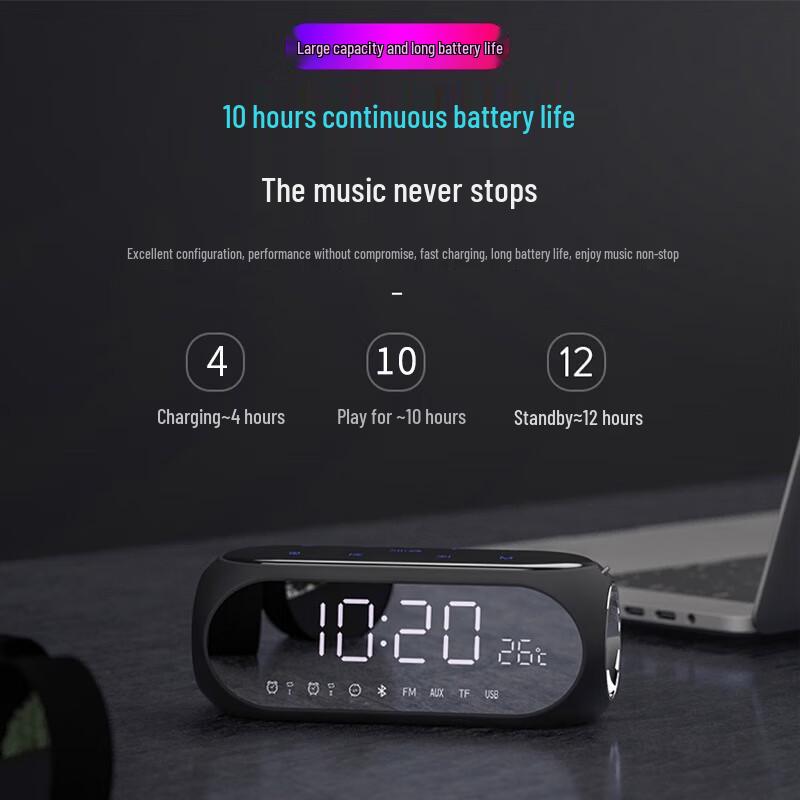 Suoai S69 Smart Portable Bluetooth Speaker Alarm Clock