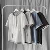 Modischer Kurzarm-Hoodie für Herren - Lockerer Sommer-Top im japanischen Stil