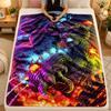 Flannel BlanketGodzilla Warm Soft Throw Blanket for Indoor Sofa Bed Living Room Use