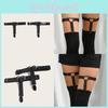 Black Heart Sock Clips With Adjustable Tightening For Punk Style Cosplay Accessory