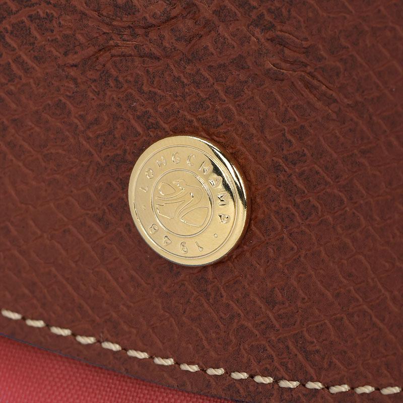 Longchamp Le Pliage 23 Embroidered Logo Solid Color Snap Zipper Closure Canvas Dumpling Tote Bag Small Women Tote Bags Pink 1621089P76