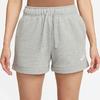 Nike Embroidered Logo Fleece-Lined Sports Shorts Women Bottoms Grey DQ5803-063