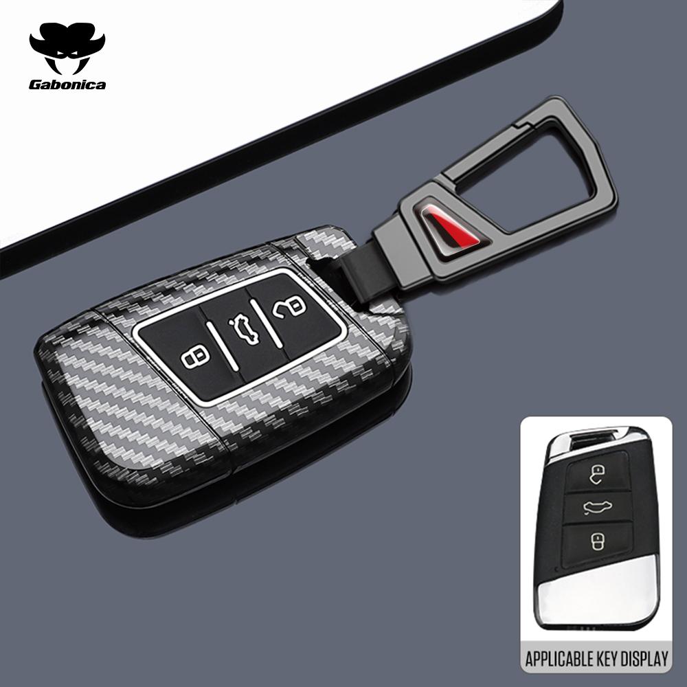 Abs Carbon Fiber Style Car Key Case Cover For Vw Volkseagen Passat B8 Cc Arteon Magotan For Skoda Fabia Superb A7 Kodiaq Seat