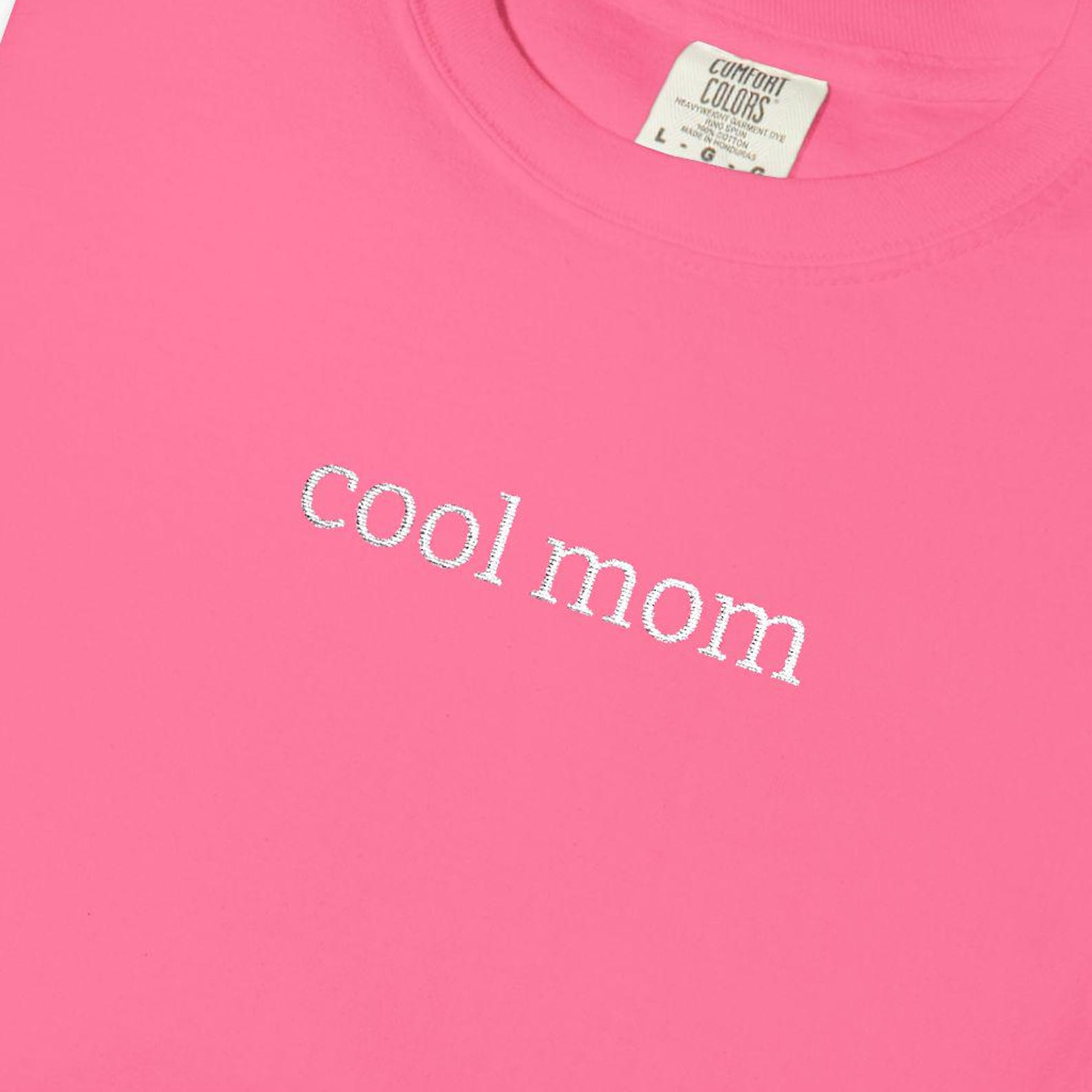 Cool Mom Embroidered T Shirt, Minimalist Mom Shirt, Cute Mom Embroidery Tee, Trendy Mom Gift, Mother s Day Shirt 4XL