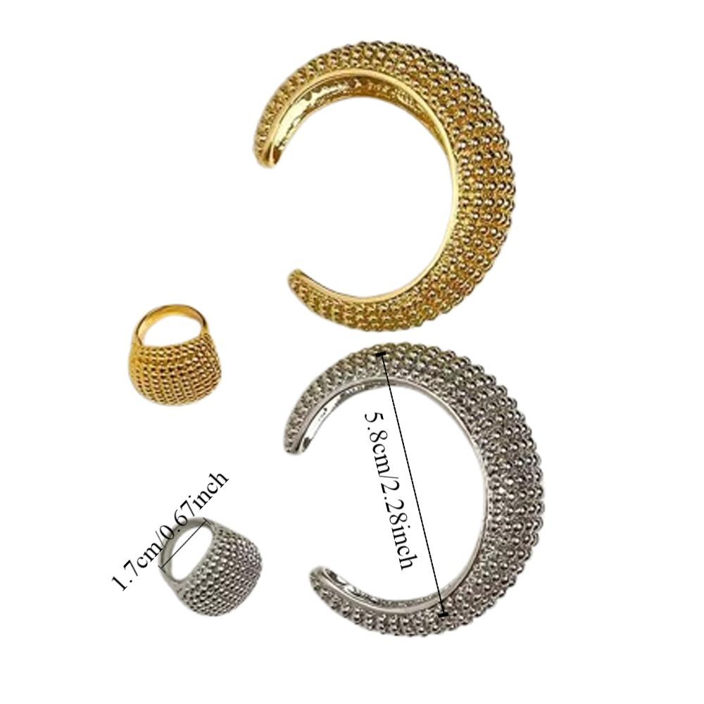 Vintage Open Cuff Bracelet Wrist Jewelry Fashion Luxury Ring Hollowed-out Round Bead Bracelet  Gift