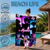 Custom Name KPop Cartoon Beach Towel Microfiber Beach Towel, Lightweight and Quick-Dry, for Summer Travel, Swimming Pool Gift