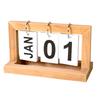 Wooden Vintage Home Calendar Cafe Desktop Decorative Rustic Ornaments Diy Flip Planner Table Perpetual Calendar Office Supplies