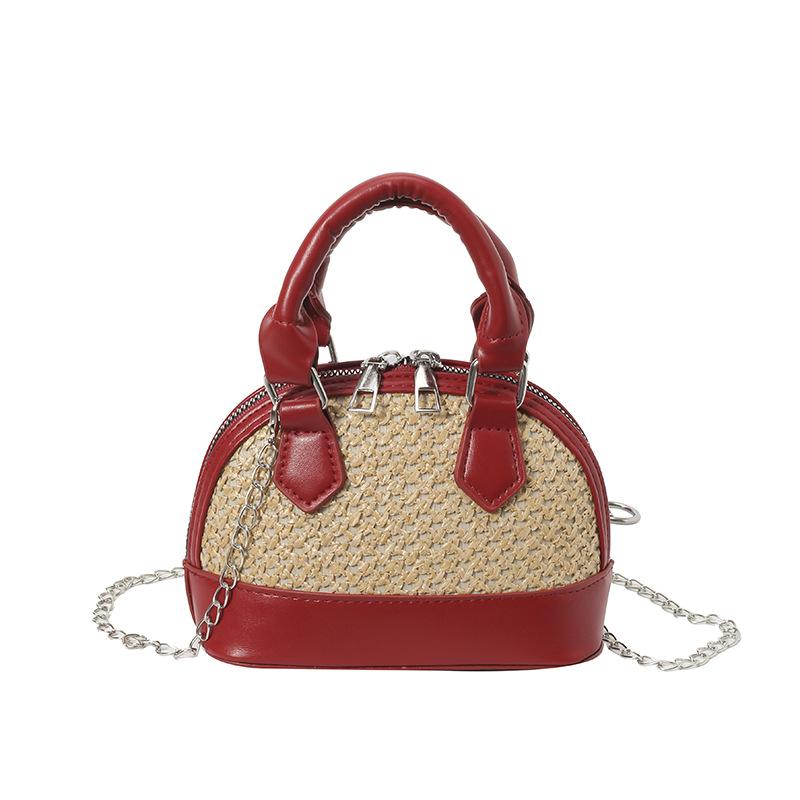 

Корейская сумка-тоут женская в стиле колор-блок - Мягкая прочная сумка через плечо, Повседневная модная шикарная сумка с ощущением зрелости красный