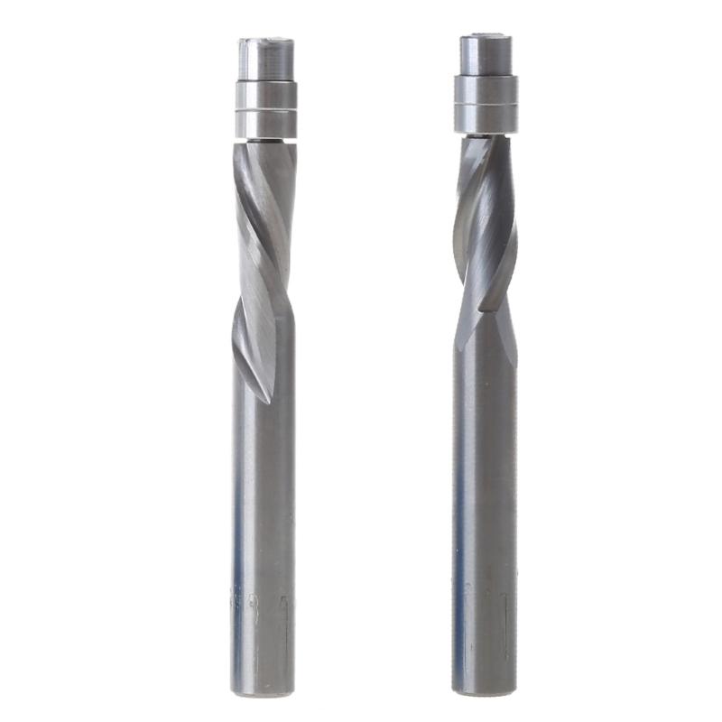 1PC Shank Flush Trim Solid Carbides Spirals Top Bearing Router Bit UP/Down Cut End Mill Bit Face Wood Milling Cutter