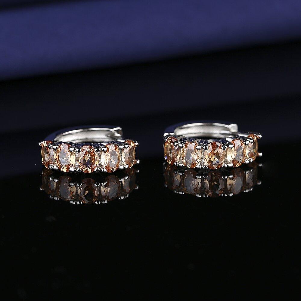 Full Zircon Fashionable Champagne Color for Women Earrings