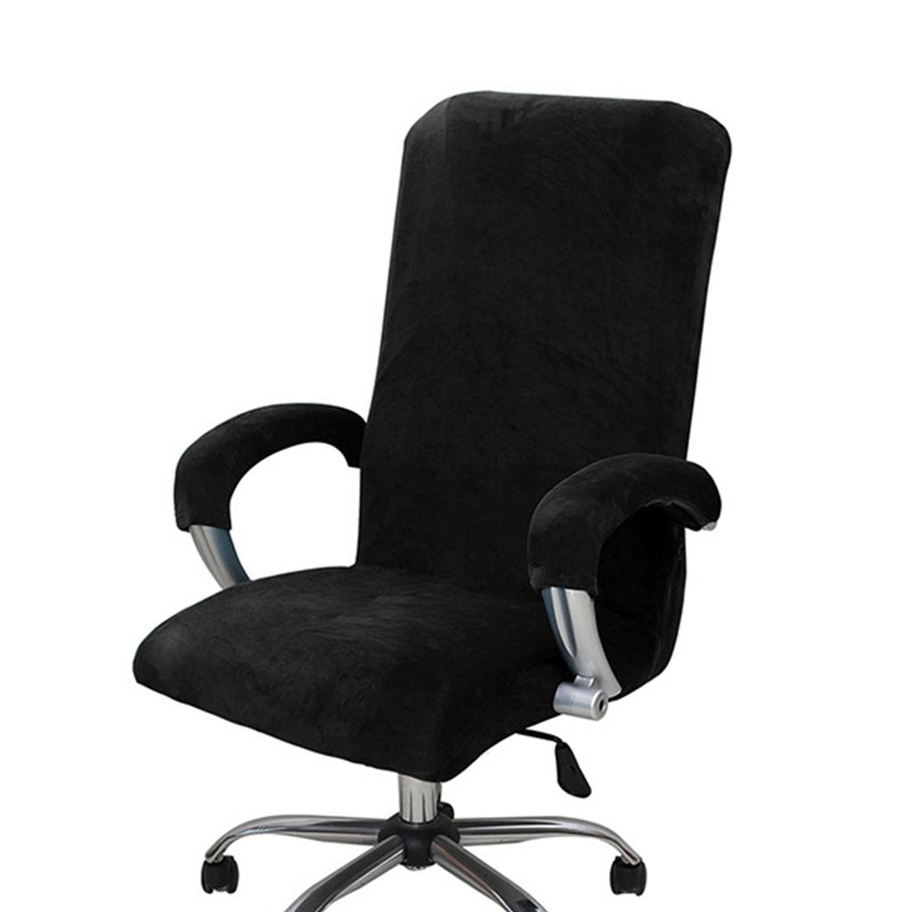 Durable Silver Fox Plush Elastic Chair Covers Dust Resistant Polyester Fabric For Home Office Seats